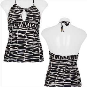 Trina Turk Cozumel Zebra Tankini Top